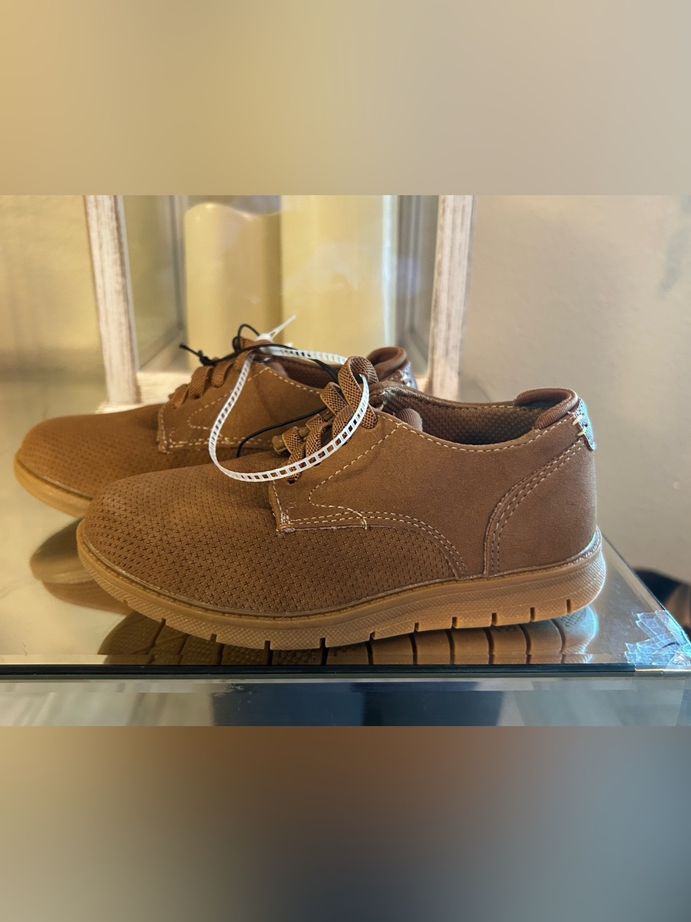 Kids Brown Dress Lace-Up Shoes for Everyday Wear